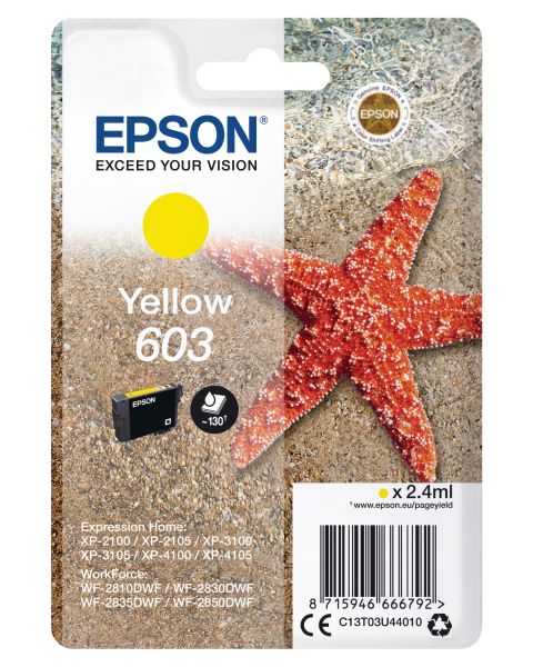 EPSON Tintenpatrone 603 yellow T03U44010 XP-2100 130 Seiten