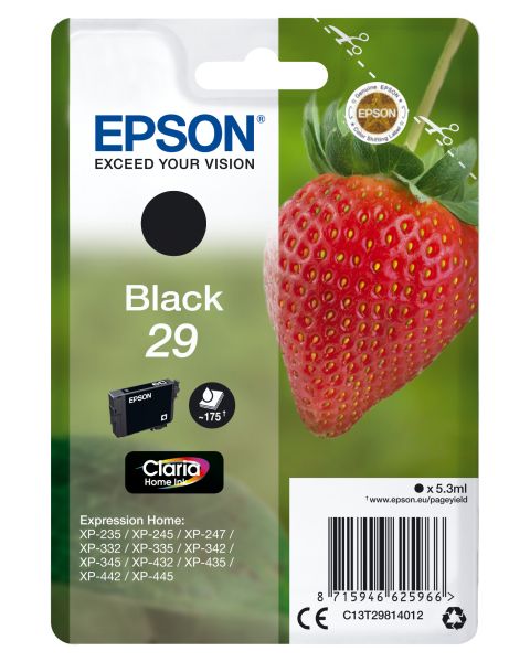 EPSON Tintenpatrone schwarz T298140 XP-235/335/435 175 Seiten