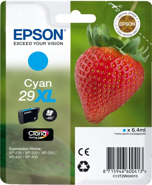 EPSON Tintenpatrone XL cyan T299240 XP-235/335/435 450 Seiten