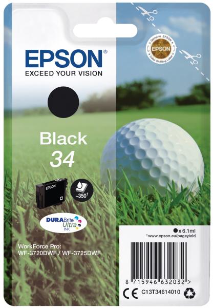 EPSON Tintenpatrone schwarz T346140 WF-3720/3725DWF 350 Seiten