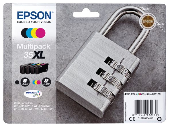 EPSON Multipack Tinte XL CMYBK T359640 WF-4720/4725DWF 4-color