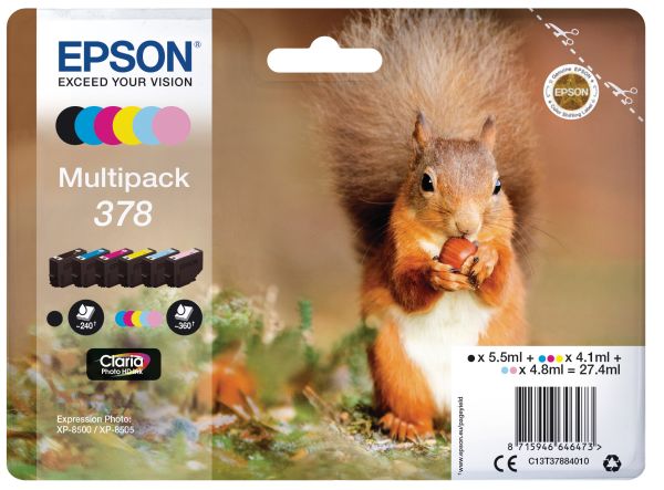 EPSON Multipack Tinte 378 6-color T378840 XP-8500/8505