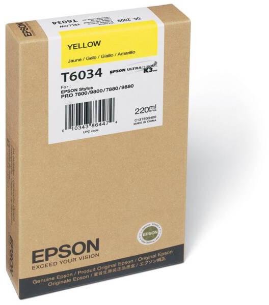 EPSON Tintenpatrone yellow T603400 Stylus Pro 7880/9880 220ml