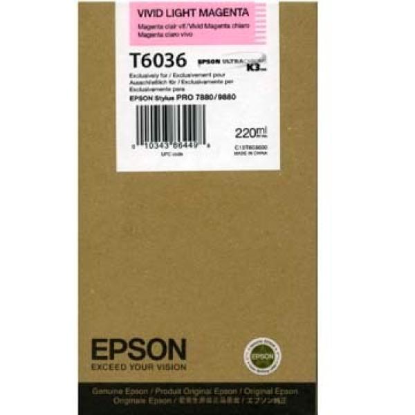 EPSON Tintenpatrone vivid light mag. T603600 Stylus Pro 7880/9880 220ml