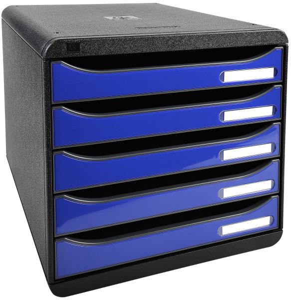 EXACOMPTA Schubladenbox 3097203D BIG-BOX Plus 5, Eco, blau