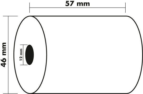 EXACOMPTA Rolle Thermo Papier 10Stk. 40754E 57x46mmx24m für Kasse