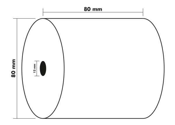 EXACOMPTA Rolle Thermo Papier 5Stk. 43828E 80x80mmx72m für Kasse