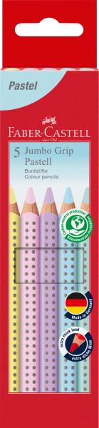 FABER-CASTELL Farbstift Jumbo Grip 110991 Pastell 5er Etui