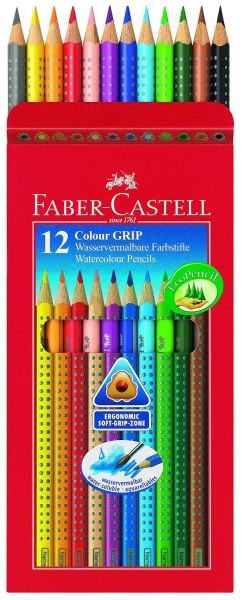 FABER-CASTELL Farbstifte Colour GRIP 112412 12 Farben