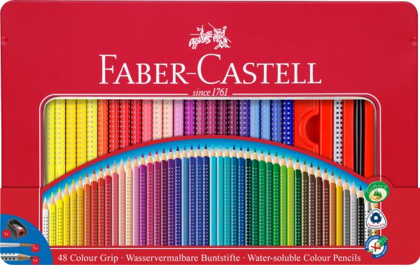 FABER-CASTELL Farbstifte Colour Grip 112448 48er Metalletui