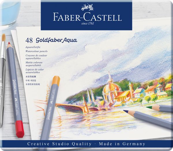 FABER-CASTELL Goldfaber Aquarellstift 114648 48er Metalletui