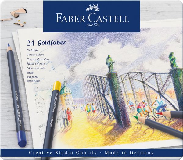 FABER-CASTELL Goldfaber Farbstift 114724 24er Metalletui