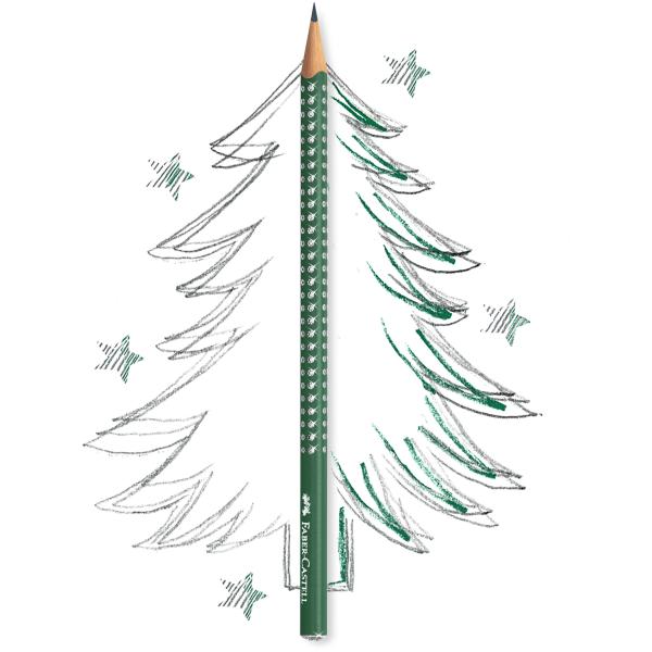 FABER-CASTELL Bleistift Sparkle B 118239 forest green