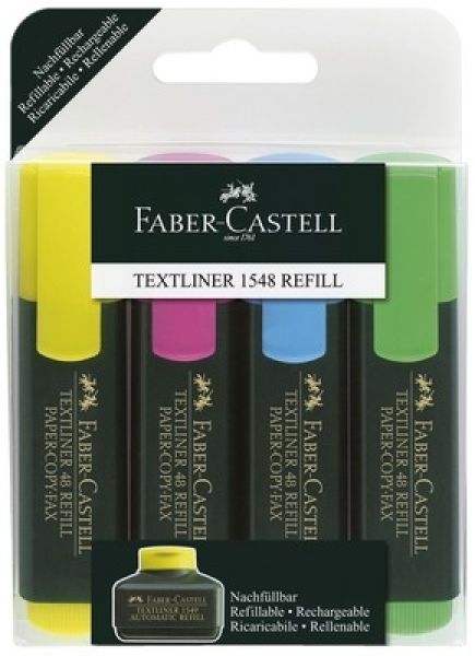 FABER-CASTELL Textmarker Textliner 48 154804 4-farbig ass.