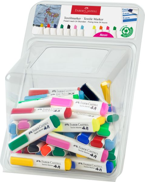 FABER-CASTELL Textilmarker 1.2-5mm 159560 multicolor 60 Stück