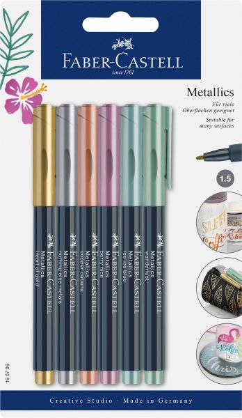 FABER-CASTELL Metallics Set 1,5mm 160706 ass. 6 Stück