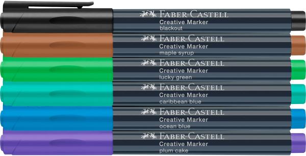 FABER-CASTELL Creative Marker 1-3mm 160708 Fairy forest 6 Stück