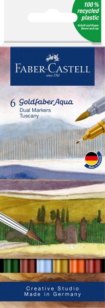 FABER-CASTELL Goldfaber Dual Marker 164521 Toskana, 6 couleurs