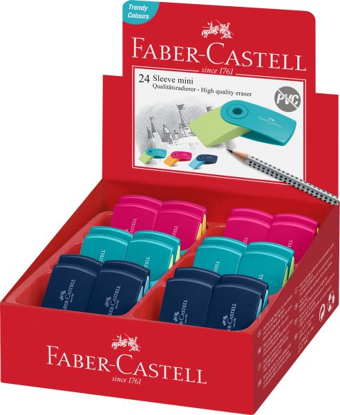 FABER-CASTELL Radierer Sleeve Mini 182445 div. Farben ass. 1 Stück