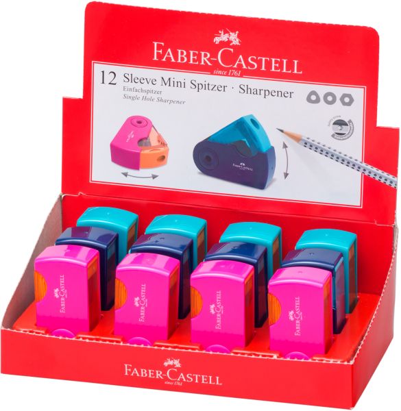 FABER-CASTELL Spitzer Sleeve Mini 182714 div. Farben ass. 1 Stück