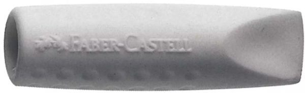 FABER-CASTELL Aufsteckradierer GRIP 2001 187000 grau, 10x10x40mm 2 Stück