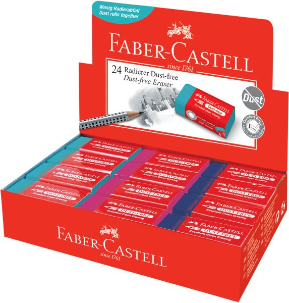 FABER-CASTELL Radierer Trend Dust-Free 187221 3 Farben