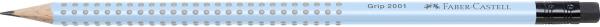 FABER-CASTELL Bleistift Grip 2001 B 217274 sky blue, mit Radierer