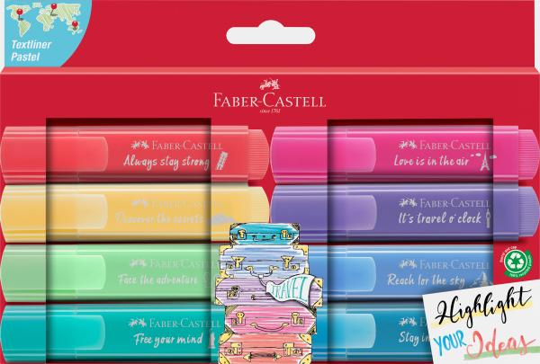 FABER-CASTELL Textmarker 46 Pastell 1.2-5mm 254626 multicolor 8 Stück