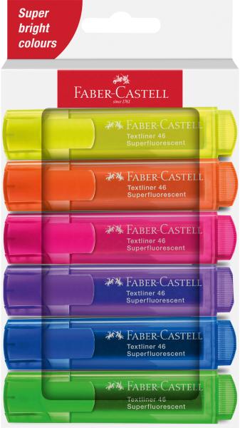 FABER-CASTELL Textmarker TL 46 254646 Superfluor 6 Stück