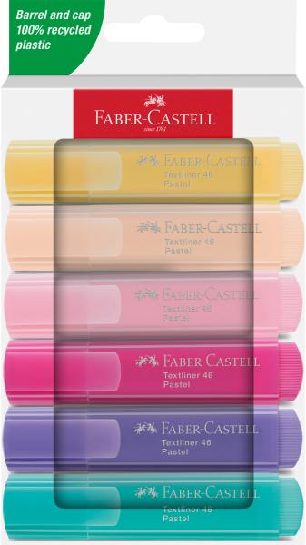 FABER-CASTELL Textmarker TL 46 254656 Pastell 6 Stück