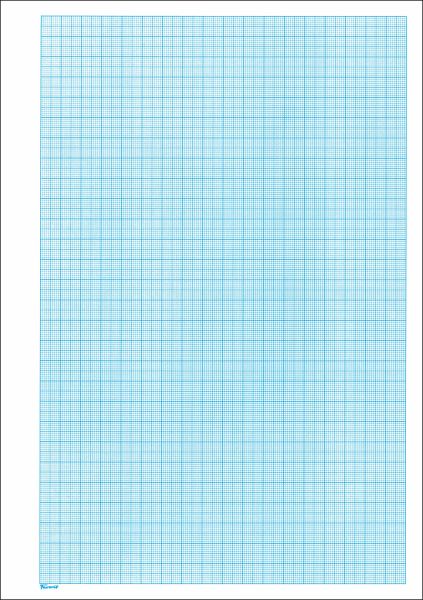 FAVORIT Milimeterpapier Block A4 1776a weiss, 1mm, 80g/m2 100 Blatt