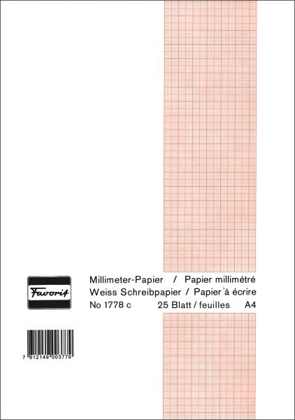 FAVORIT Block A4 1778 C weiss 80g 25 Blatt