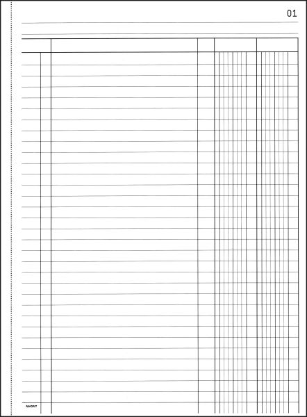 FAVORIT Durchschreibebuch 2 Kolonnen 368 OK N weiss/weiss, nummeriert,D/F/I