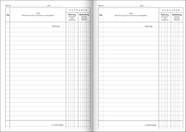 FAVORIT Haushaltungsbuch D A5 879 D 24 Blatt