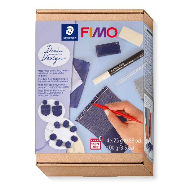 FIMO Modellierset 4x25g 8025HTC2 Jeans Design