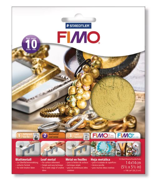 FIMO Blattmetall 14x14cm 878111 gold