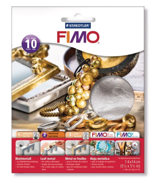 FIMO Blattmetall 14x14cm 878181 silber