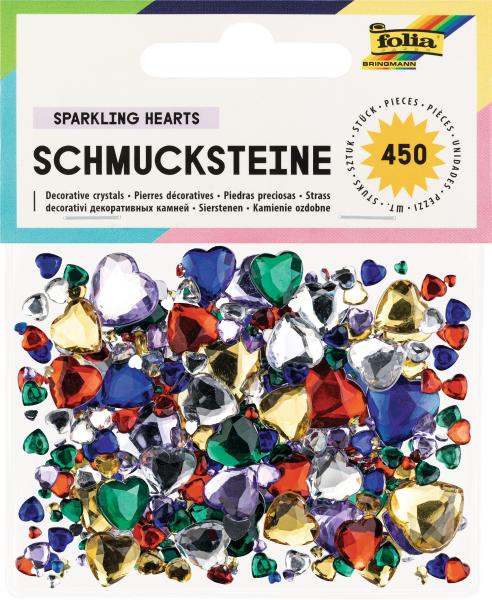 FOLIA Schmucksteine 1241 Sparkling Hearts