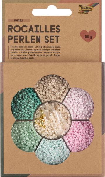 FOLIA Rocailles-Perlen-Set 12908 Pastell