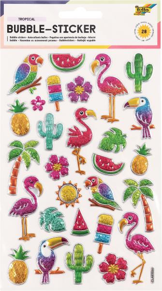 FOLIA Bubble-Sticker 14x21cm 19501 Tropical