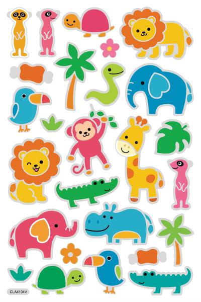 FOLIA Bubble-Sticker 14x21cm 19503 Safari