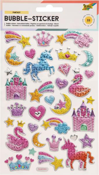 FOLIA Bubble-Sticker 14x21cm 19504 Fantasy