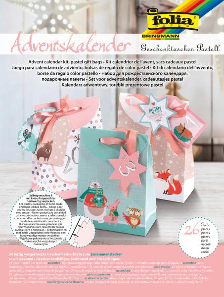 FOLIA Adventskalender Set 9381 Pastell