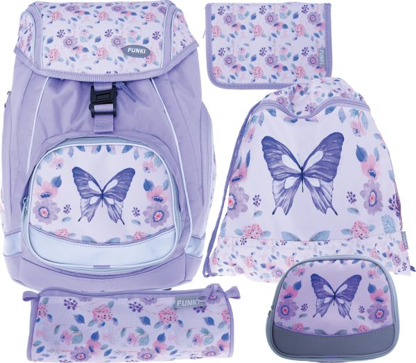 FUNKI Flexi-Bag Set Butterfly 6040.614 multicolor 5-teilig