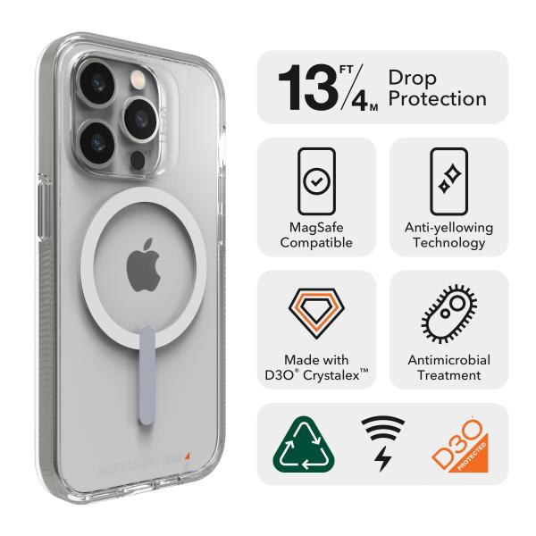 GEAR4 Crystal Palace Cases Snap 702010017 Apple iPhone 14 Pro,Clear