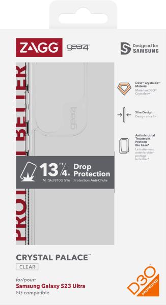 GEAR4 Crystal Palace Cases 702010921 Samsung S23 Ultra,Clear