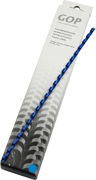 GOP Plastikbinderücken 020480 6mm blau 25 Stück