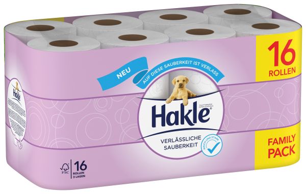 HAKLE Toilettenpapier 4161843 3-lagig, 16 Rollen