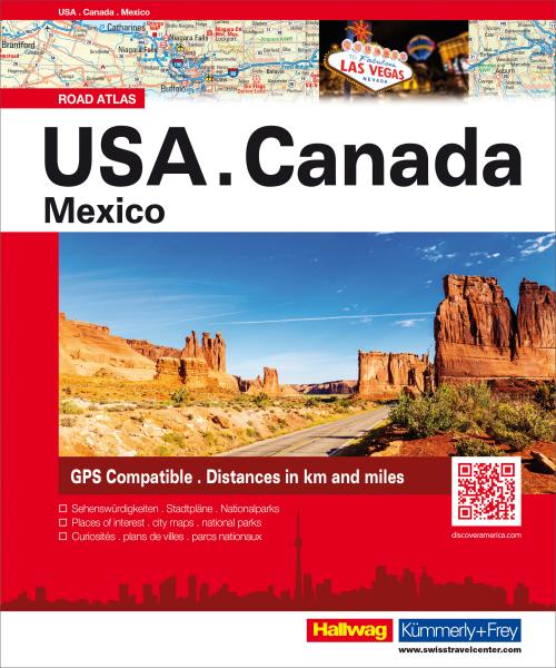 HALLWAG Strassenatlas 382830835 USA/Canada/Mexiko