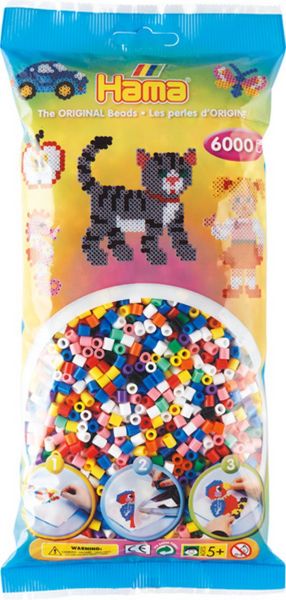 HAMA Bügelperlen Midi G101205-00 Mix 00, assortiert 6000 Stück